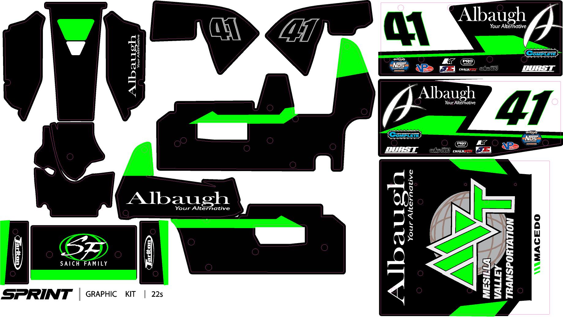 CARSON MACEDO 41 black sprint car wrap